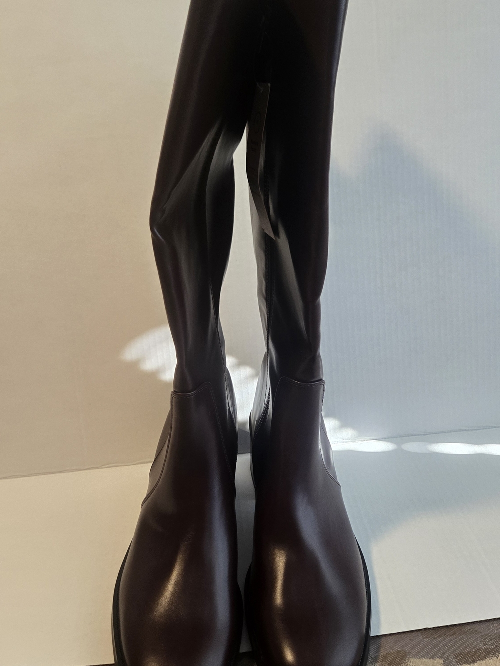 No Boundaries Tall Side Zipper Heeled Boots in Burgundy